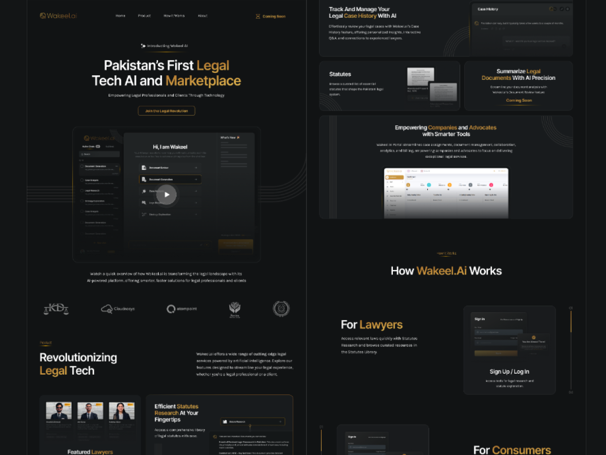 Wakeel.ai Legal Tech Marketplace UI